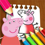 Peppa gris målarbok