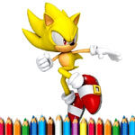 Libro da colorare di Sonic